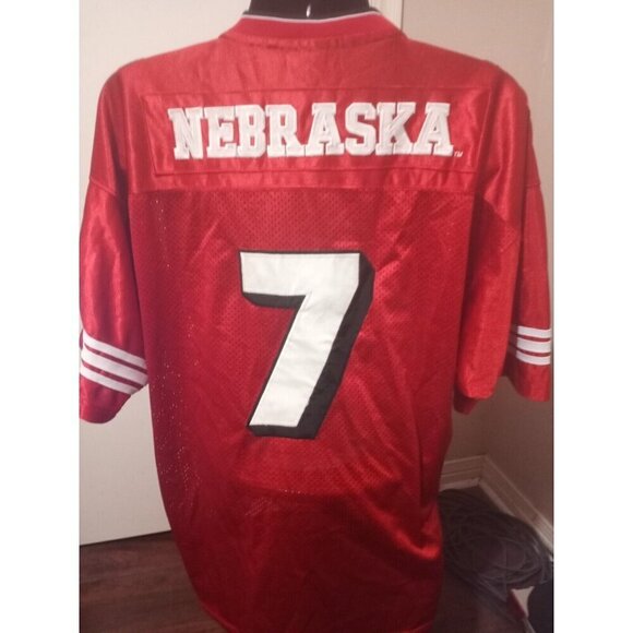 Vintage Nebraska #7 Cornhuskers Football Jersey Mens XL Stitched Red Colosseum - Picture 7 of 12
